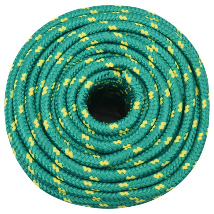 Vrv za čoln zelena 12 mm 25 m polipropilen